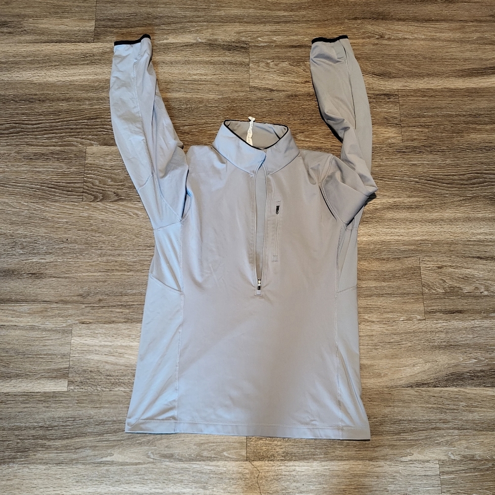 lululemon athletica Light Gray Quarter-Zip Sweatshirt